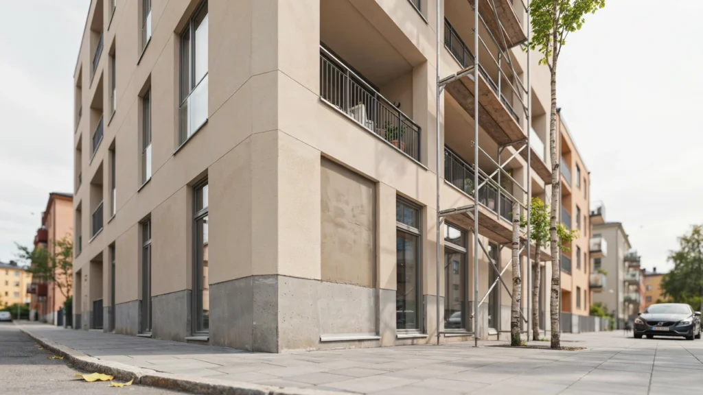 fasadputs modernt hus